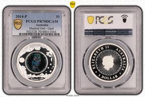2014-P $1 Masked Owl - Opal PR70DCAM