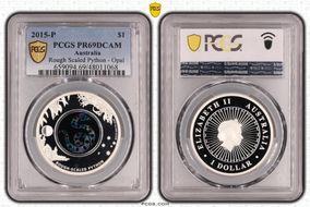2015-P $1 Rough Scaled Python - Opal PR69DCAM