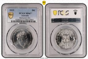 2023 50C QE II Memorial Cu-Ni MS67