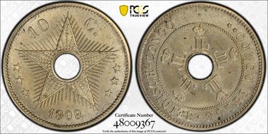 1909 10C Bogaert-142A, Coin-Aligned MS63