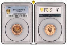 2017 2C Planetary Coins Venus Colorized MS70RD