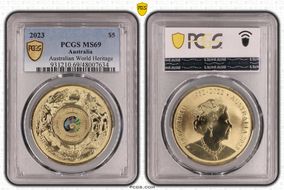 2023 $5 Australian World Heritage Colorized MS69