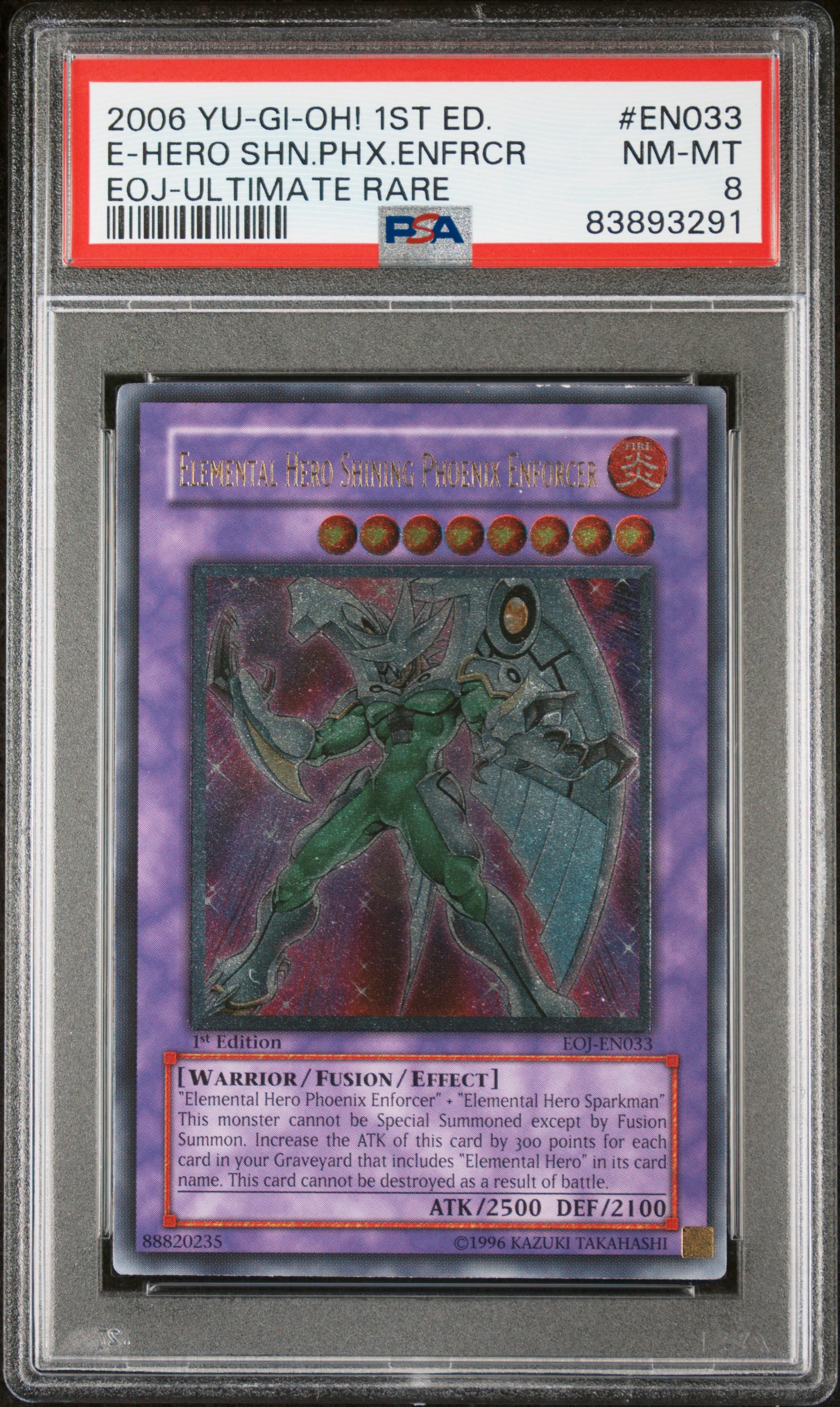 2006 YU-GI-OH! EOJ-ENEMY OF JUSTICE #EN033 E-HERO SHN.PHX.ENFRCR EOJ-ULTIMATE RARE