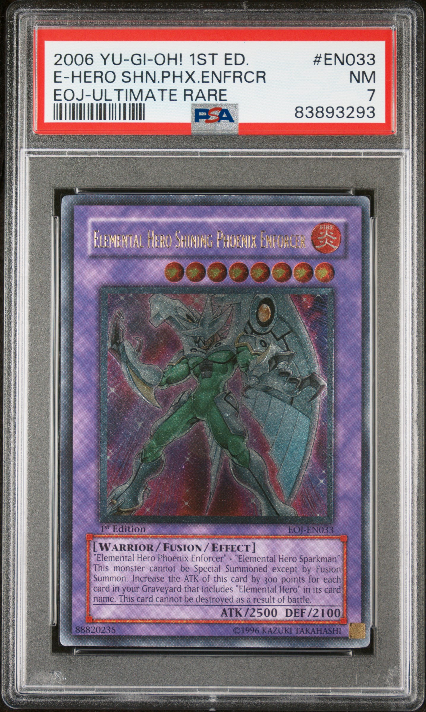 2006 YU-GI-OH! EOJ-ENEMY OF JUSTICE #EN033 E-HERO SHN.PHX.ENFRCR EOJ-ULTIMATE RARE