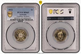 2022 $2 Frontline Workers Colorized MS65