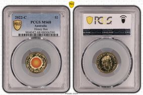 2022-C $2 Honey Bee Colorized MS68