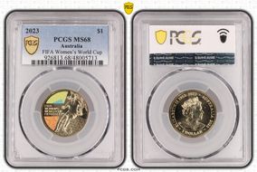 2023 $1 FIFA Women’s World Cup Colorized MS68
