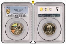 2023 $1 FIFA Women’s World Cup Colorized MS67
