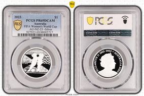 2023 $1 FIFA Women's World Cup AU-NZ-23 -Silver PR69DCAM