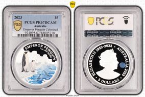 2023 $5 Emperor Penguin Colorized PR67DCAM
