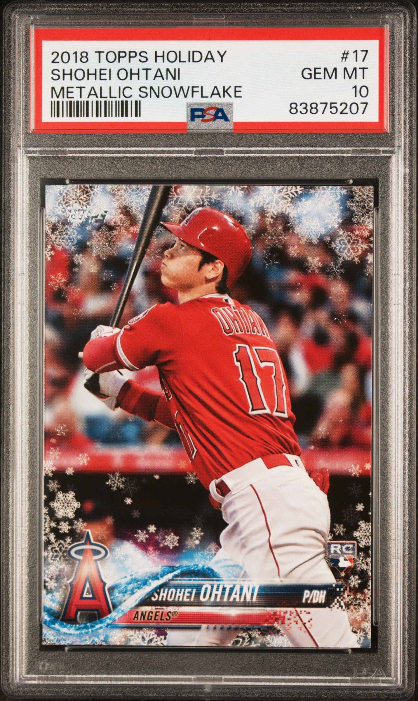 2018 TOPPS HOLIDAY #17 SHOHEI OHTANI METALLIC SNOWFLAKE