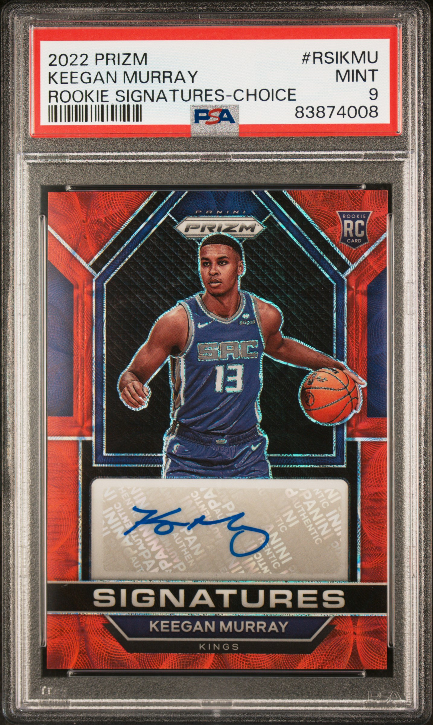 2022 PANINI PRIZM ROOKIE SIGNATURES #RSIKMU KEEGAN MURRAY ROOKIE SIGNATURES-CHOICE