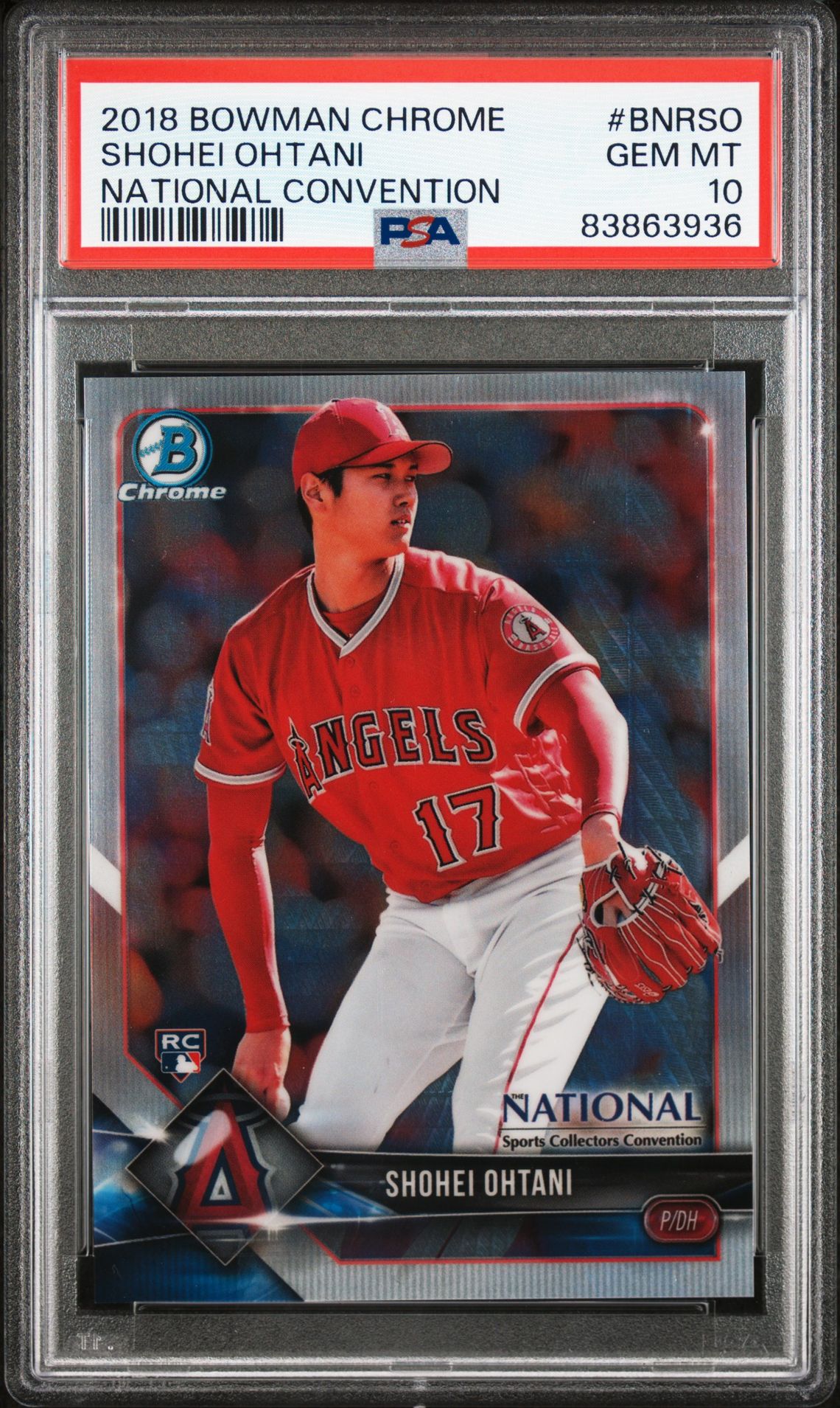 2018 Bowman BOWMAN CHROME NATIONAL CONVENTION #BNRSO Shohei Ohtani front