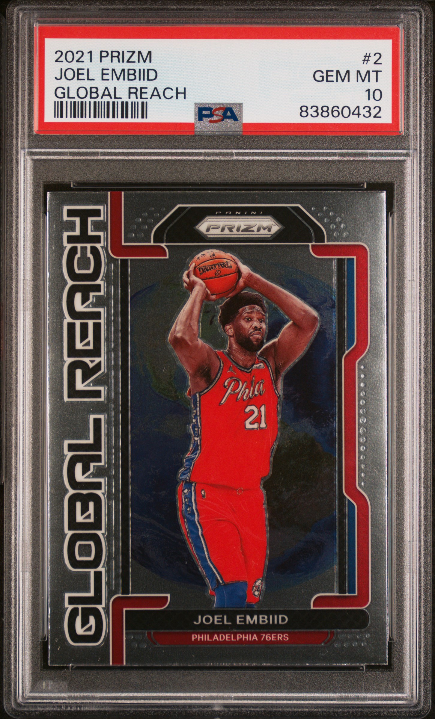 2021 PANINI PRIZM GLOBAL REACH #2 JOEL EMBIID GLOBAL REACH