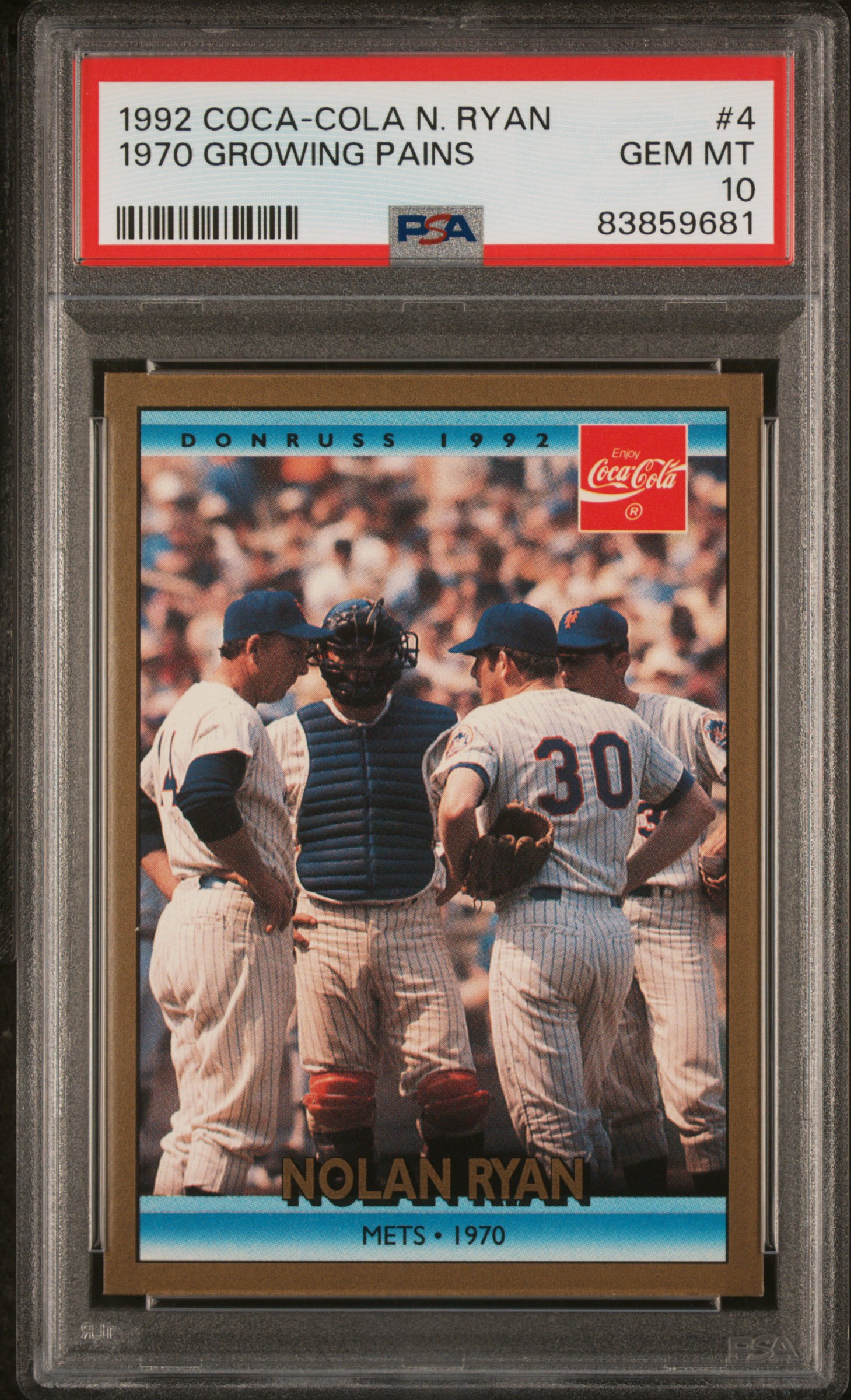 1992 COCA-COLA NOLAN RYAN #4 1970 GROWING PAINS