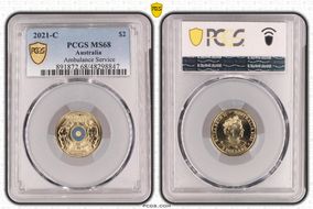 2021-C $2 Ambulance Service Colorized MS68