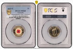 2022-C $2 Remembrance Day Colorized MS68