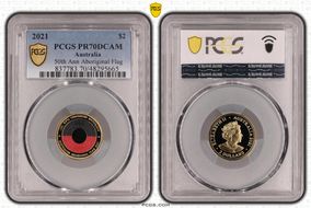 2021 $2 50th Ann Aboriginal Flag Colorized PR70DCAM