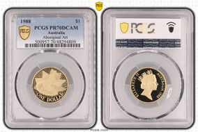 1988 $1 Aboriginal Art PR70DCAM