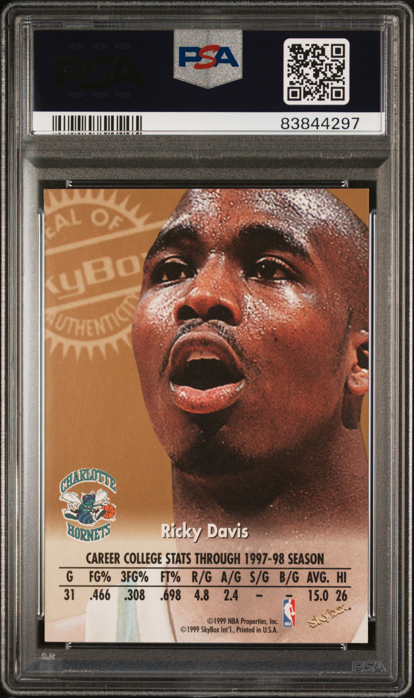 Basketball - 1998-99 Skybox Premium Autographics Blue: natsturner