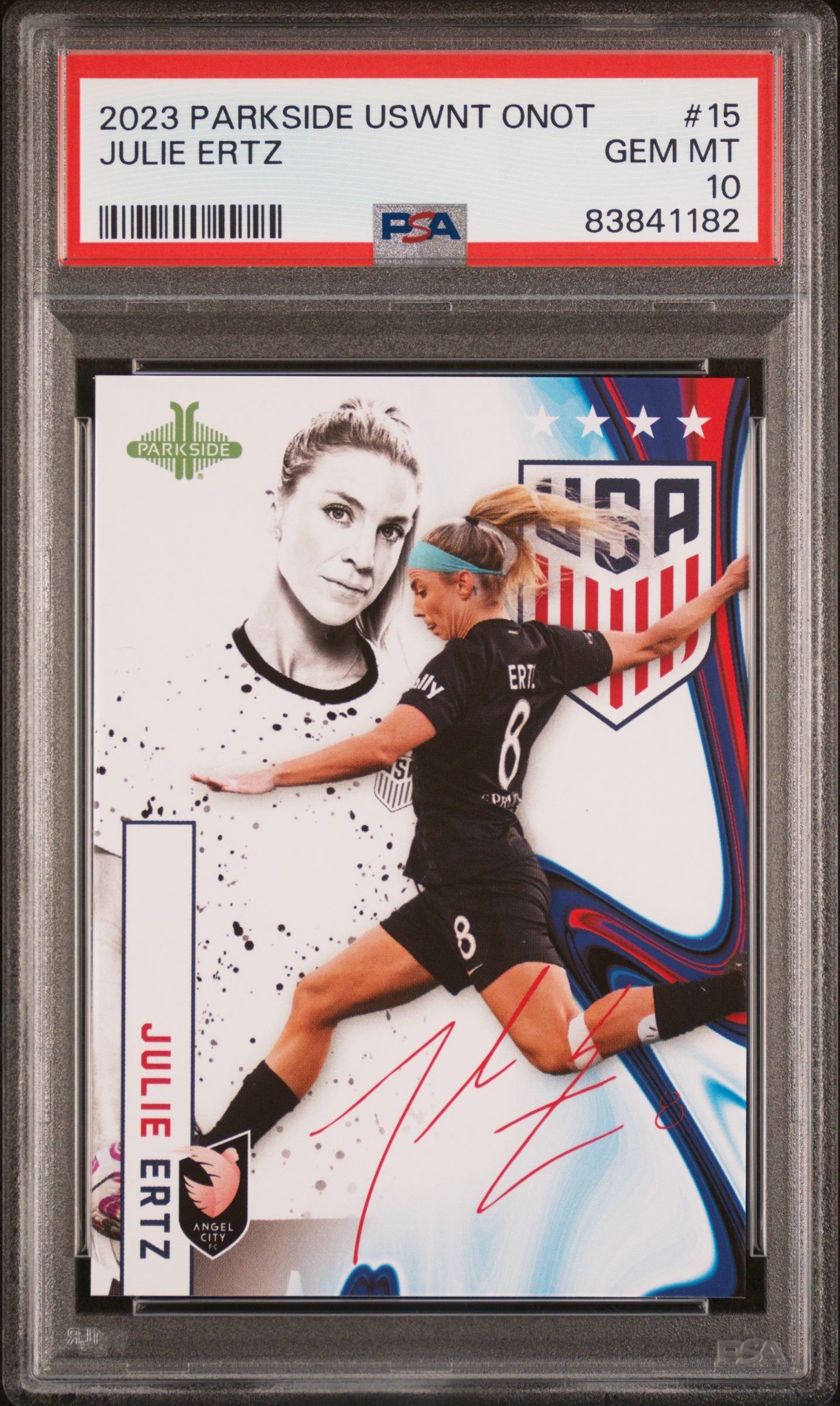 2023 Parkside Uswnt One Nation One Team Nwsl Julie Ertz #15 Gem Mt 10 front