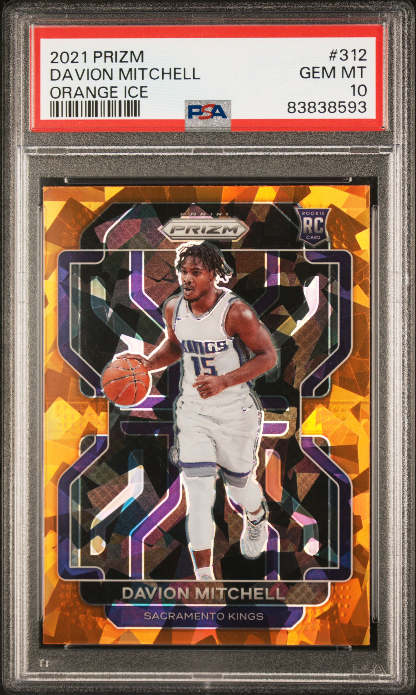 2021 #312 Davion Mitchell PSA 10 Panini Prizm