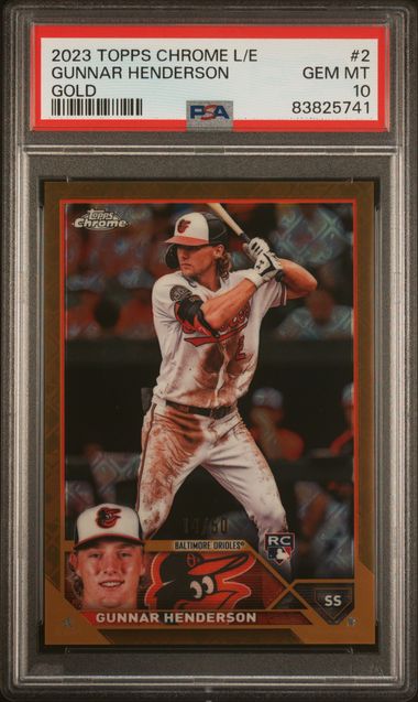 2023 Topps Topps Chrome GOLD REFRACTOR #2 Gunnar Henderson front