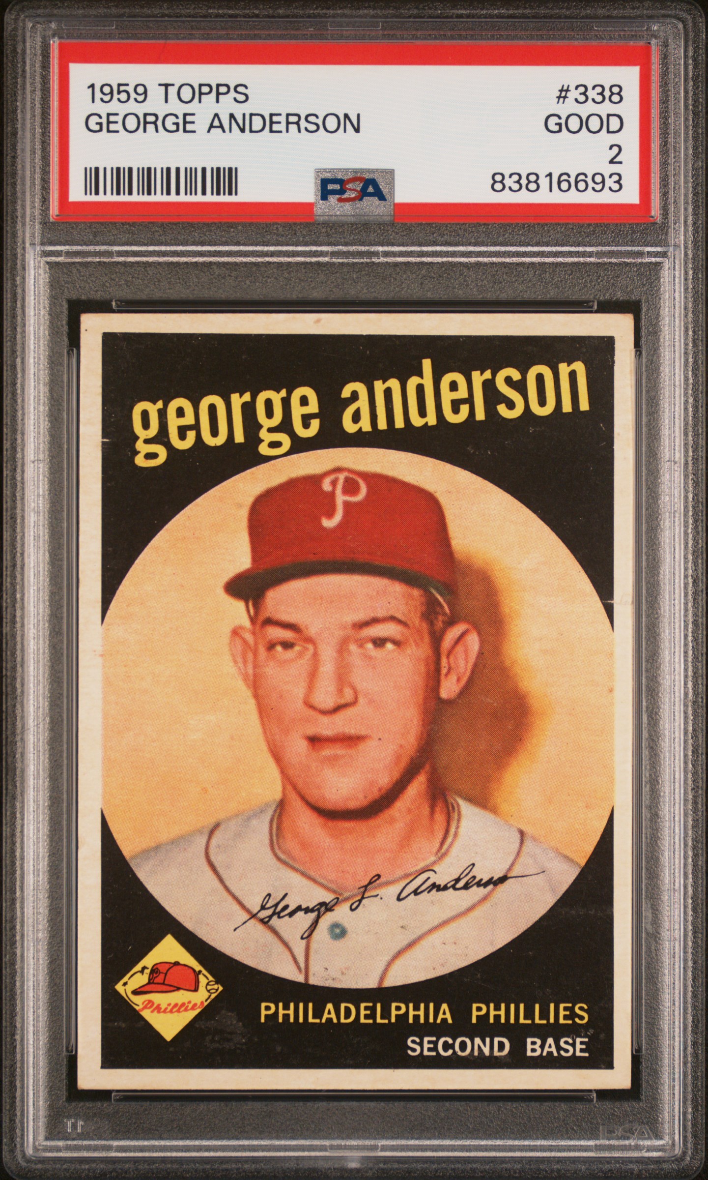 1959 TOPPS #338 GEORGE ANDERSON