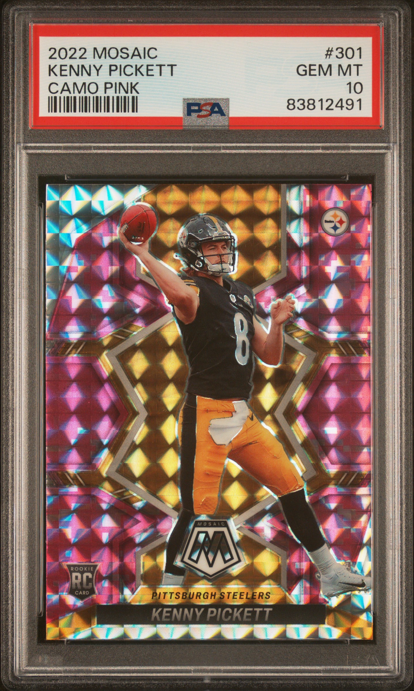 2022 PANINI MOSAIC #301 KENNY PICKETT CAMO PINK