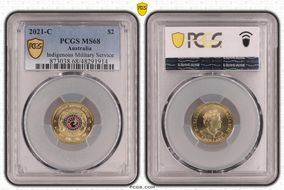 2021-C $2 Indigenous Military Service Colorized MS68