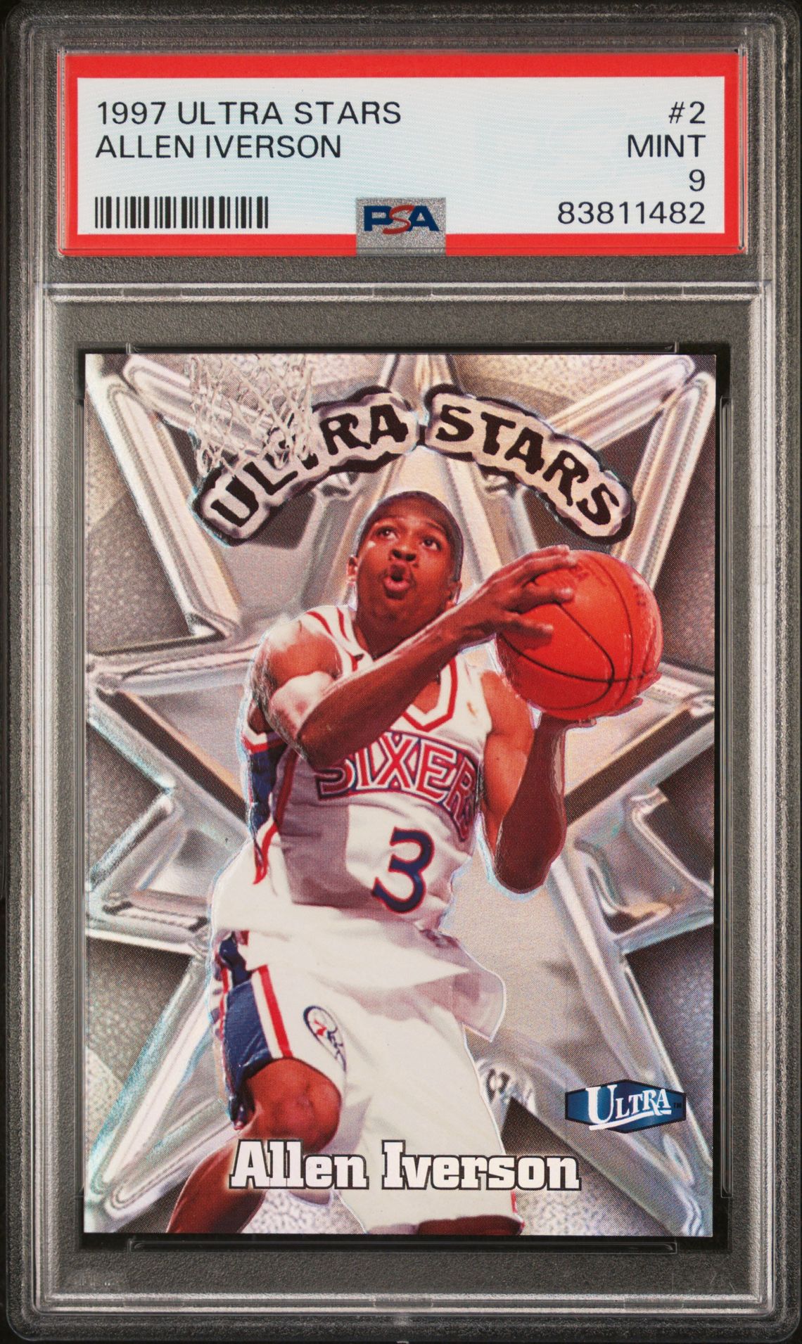 1997 Ultra Stars Allen Iverson #2 Mint 9 front