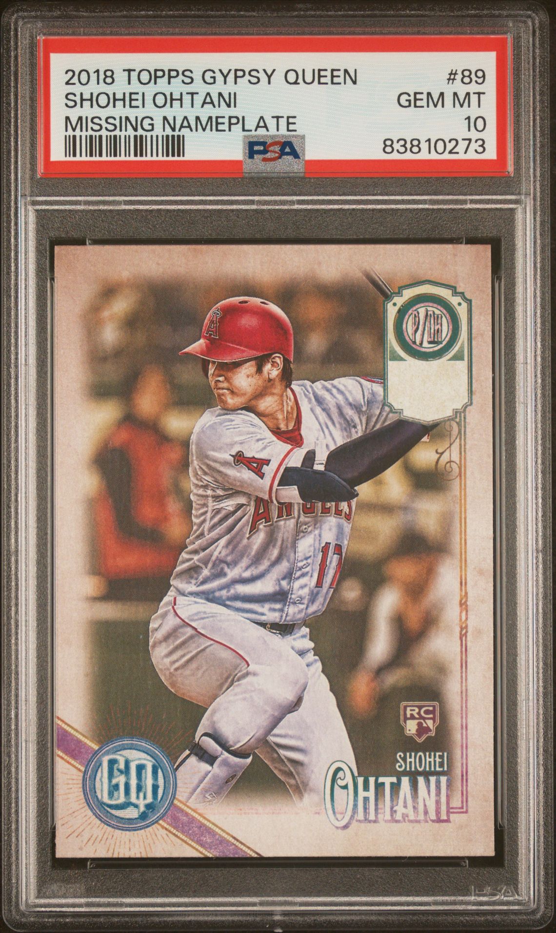 2018 Topps Gypsy Queen Shohei Ohtani #89 (Missing Nameplate) Gem Mt 10 front