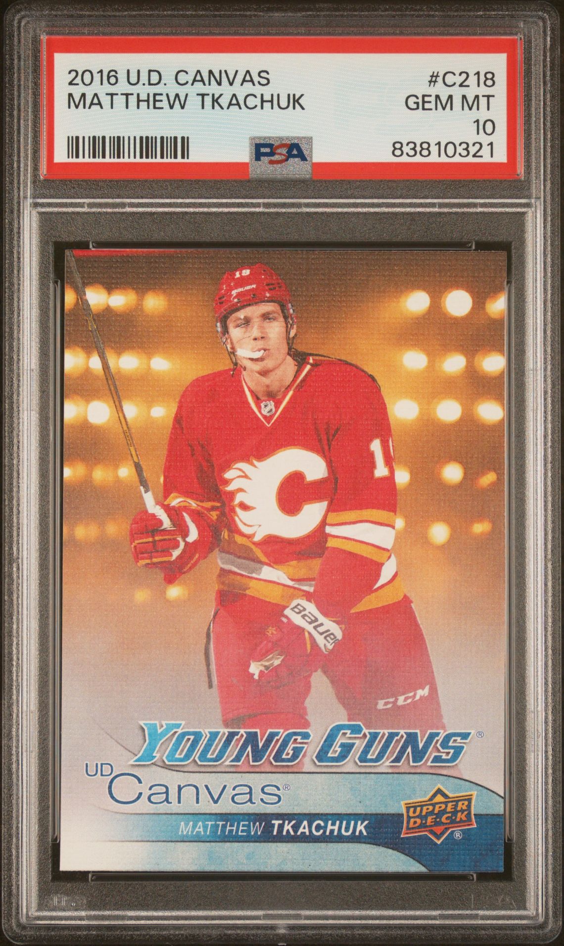 2016 Upper Deck Canvas Matthew Tkachuk #C218 Gem Mt 10 front