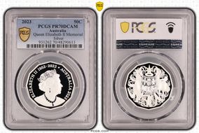 2023 50C QE II Memorial Ag PR70DCAM