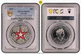 2023 50C Christmas Festive Floral MS70