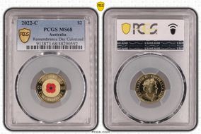 2022-C $2 Remembrance Day Colorized MS68