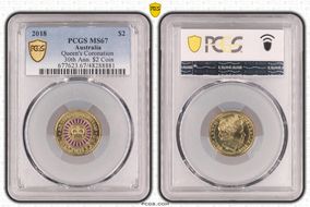 2018 $2 Queen's Coronation Colorized 30th Ann. $2 Coin MS67