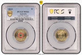 2015 $2 Lest We Forget Colorized MS66