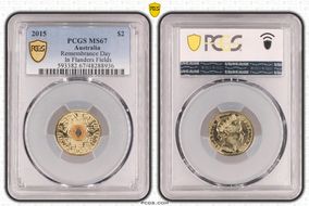 2015 $2 Remembrance Day Colorized In Flanders Fields MS67