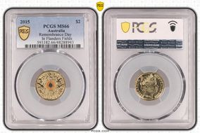 2015 $2 Remembrance Day Colorized In Flanders Fields MS66