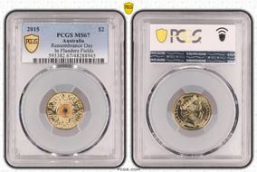 2015 $2 Remembrance Day Colorized In Flanders Fields MS67