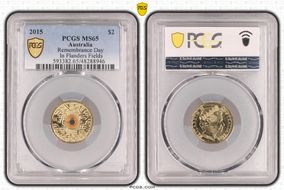 2015 $2 Remembrance Day Colorized In Flanders Fields MS65