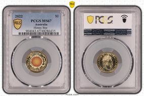 2022 $2 Honey Bee Colorized MS67