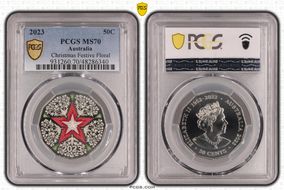 2023 50C Christmas Festive Floral MS70