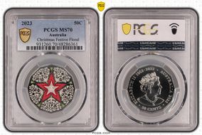 2023 50C Christmas Festive Floral MS70