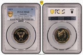 2013 $1 AFL Premier Denom. Obv MS68