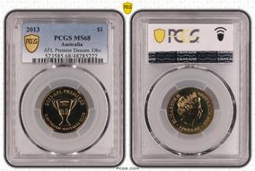 2013 $1 AFL Premier Denom. Obv MS68