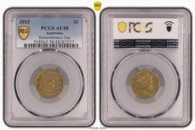 2012 $2 Remembrance Day AU58
