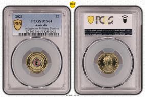 2021 $2 Indigenous Military Service Colorized MS64