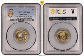 2020 $2 75th Ann End of WWII Colorized MS64